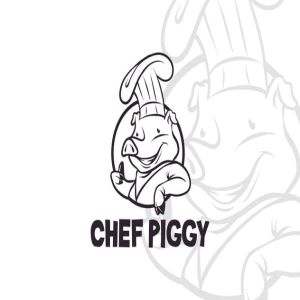 猪厨师卡通形象餐厅Logo设计模板 Chef Pig Mascot Logo插图2
