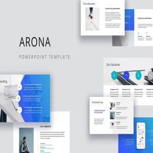 初创项目团队介绍PPT幻灯片模板下载 ARONA – Powerpoint Presentation Template