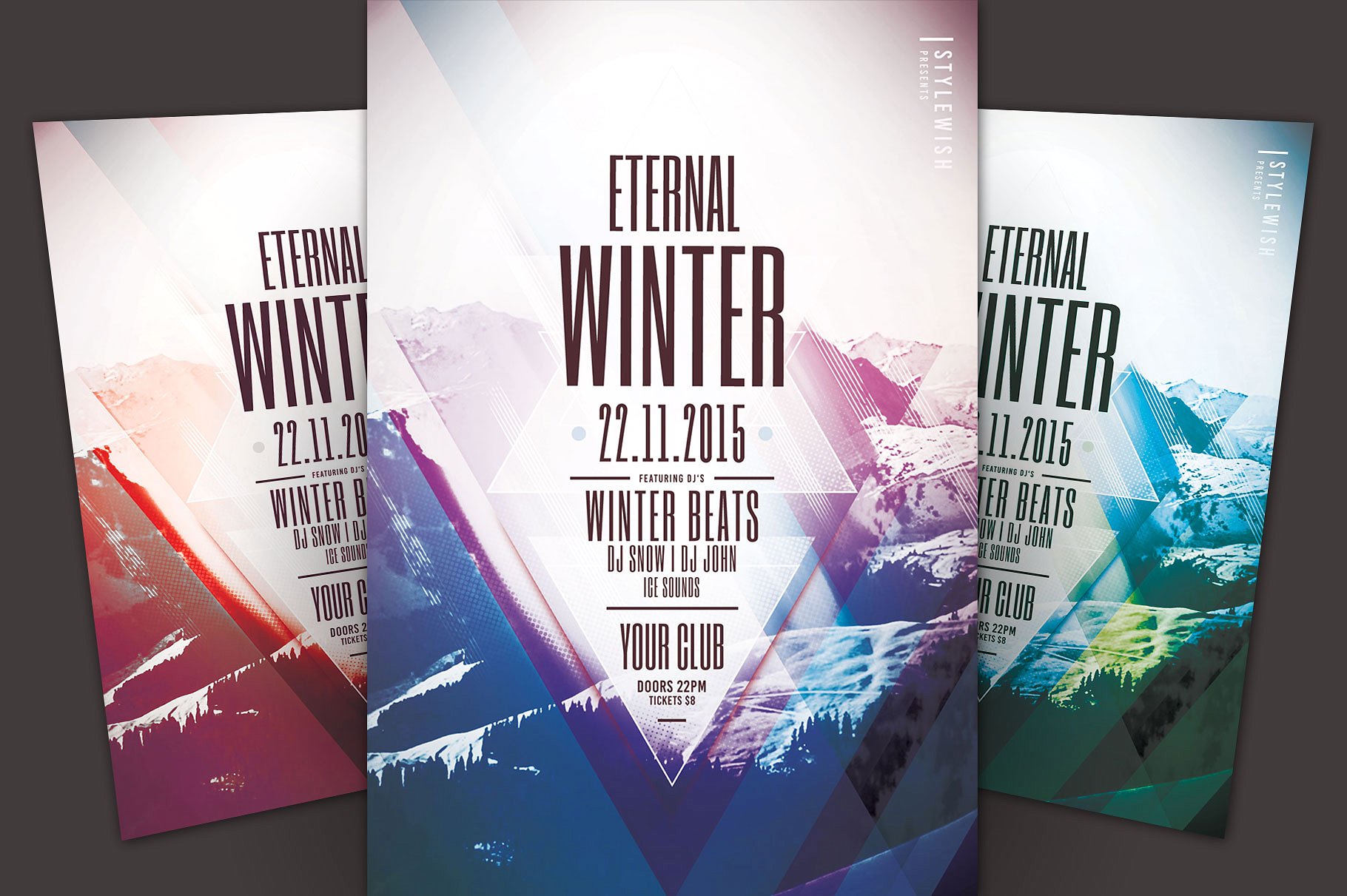 永恒冬季主题传单海报模板 Eternal Winter Flyer Template