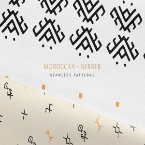摩洛哥柏柏尔人文化图案无缝纹理背景素材 Moroccan Berber Seamless Patterns