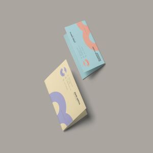 折叠式名片设计效果图样机模板 Folded Business Card Mockup插图4