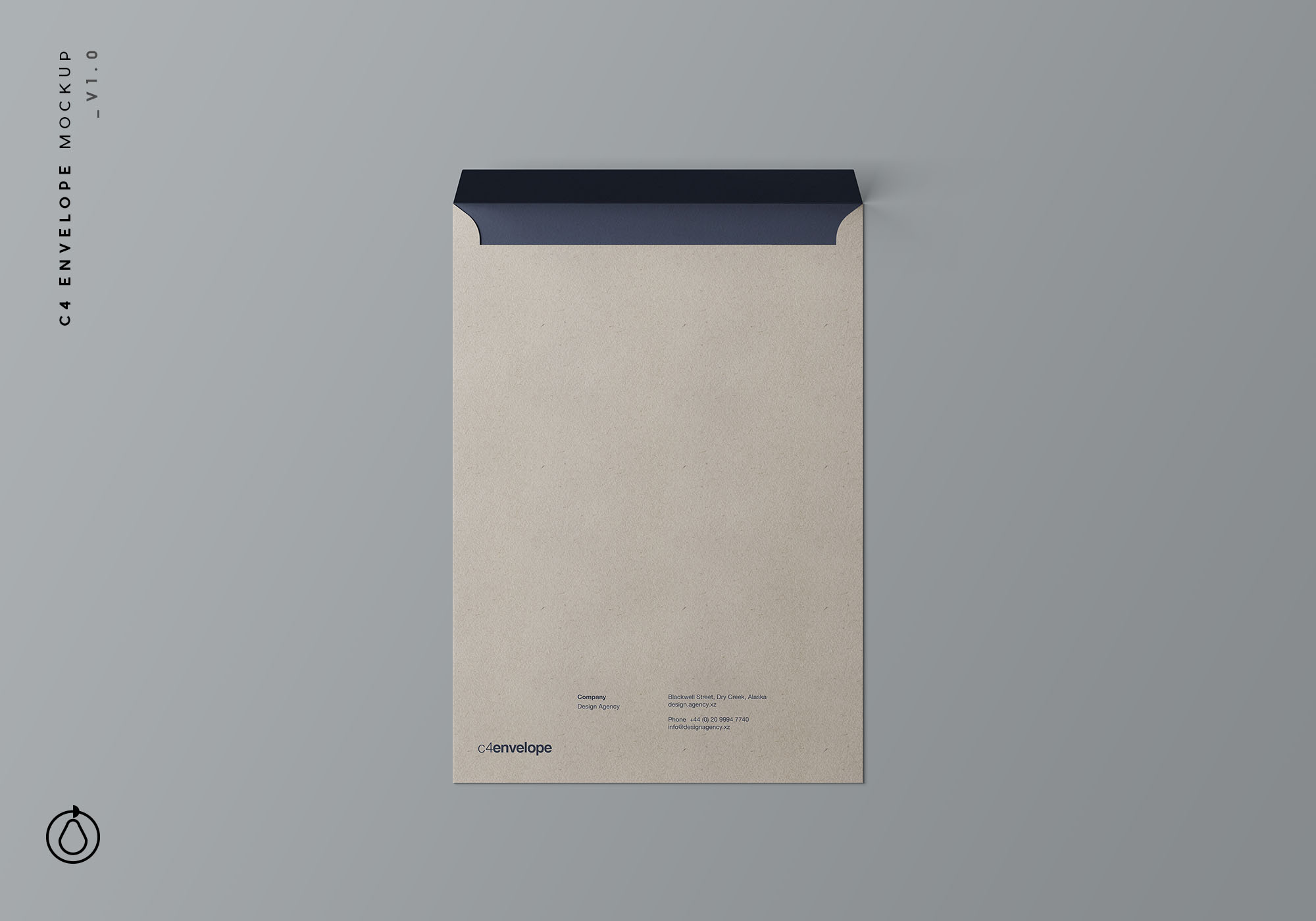 C4标准尺寸信封设计图样机 C4 Envelope Mockup