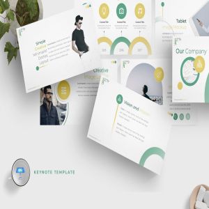 企业团队宣传演示简约风Keynote幻灯片模板 2019 Dotties – Keynote Template