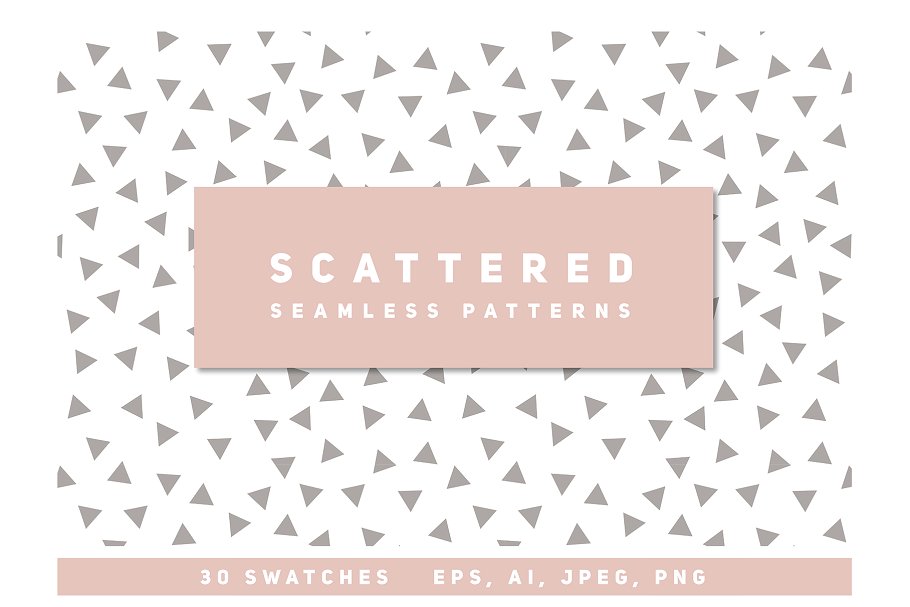 零散图形无缝图案纹理 Scattered Seamless Patterns