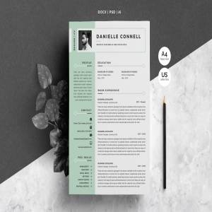 精致优雅的Word简历模板及求职信模板  Word Resume Template & Cover Letter