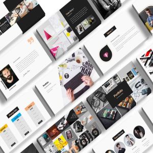 创意互联网产品服务介绍PPT演示文稿模板 Rockefeller Creative Powerpoint Presentation