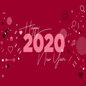 2020新年贺卡矢量设计模板v4 Happy New Year 2020 greeting card插图2
