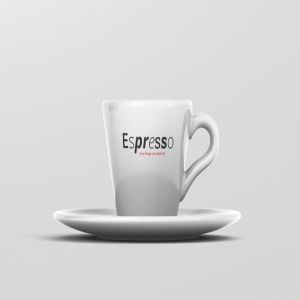 逼真咖啡杯马克杯样机模板 Espresso Cup Mockup – Cone Shape插图6