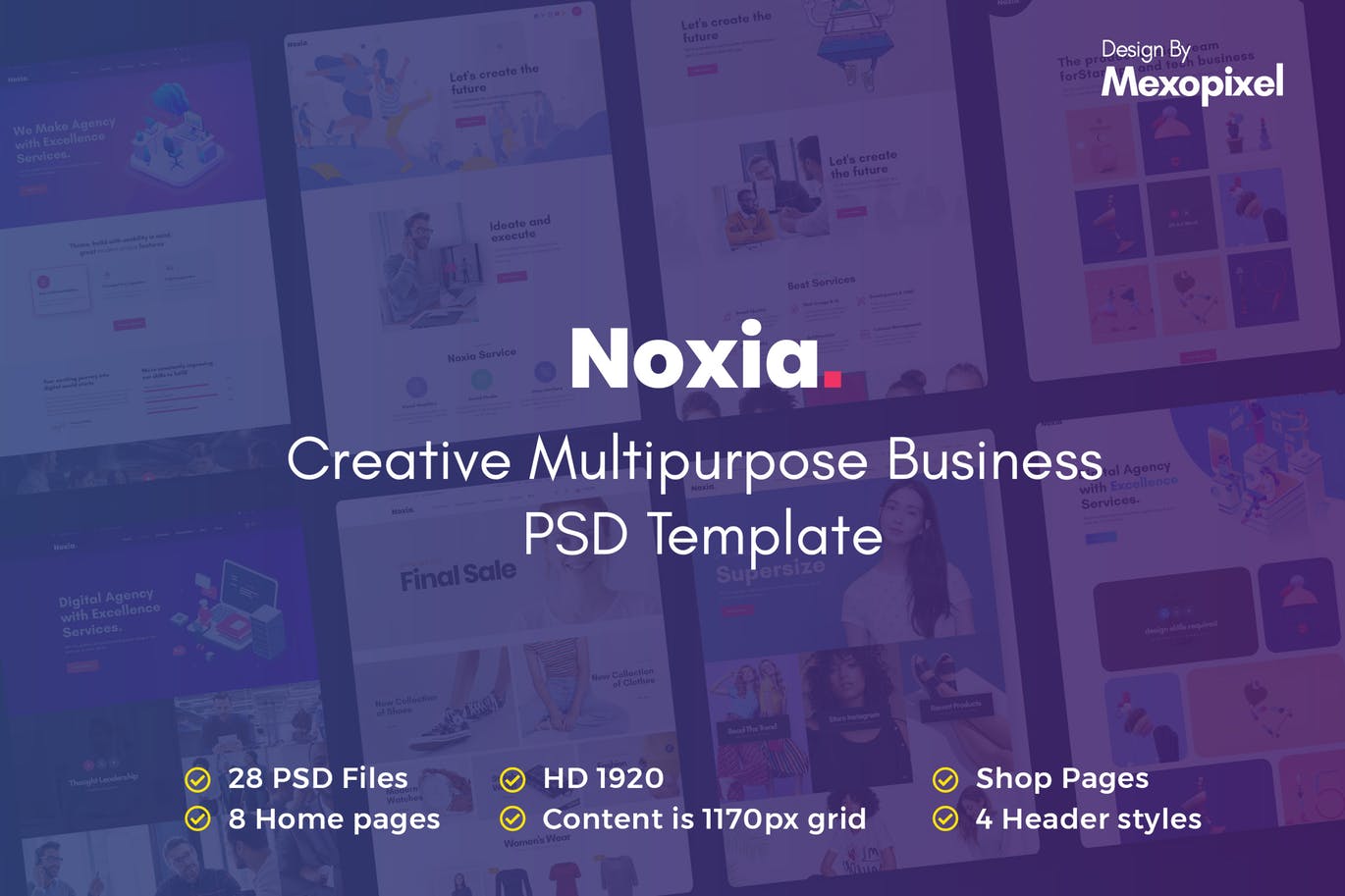 创意多行业适用企业官网设计模板合集 Noxia – Creative Multipurpose Business Template
