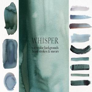 冬天日出氛围水彩笔画背景 Whisper – Watercolor Backgrounds