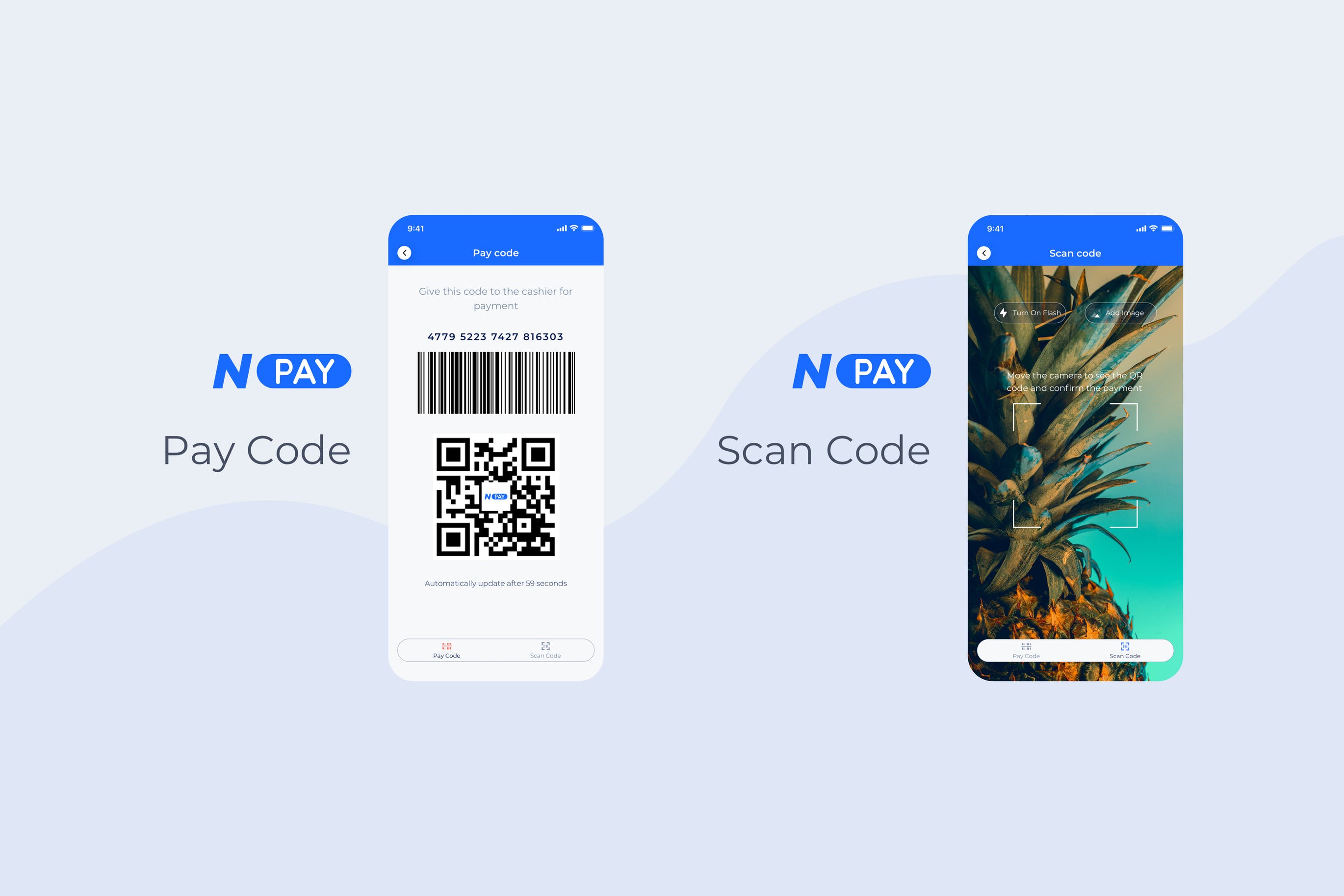 电子钱包APP应用UI设计之二维码扫码界面设计模板 Scan Code – Wallet Mobile UI – N
