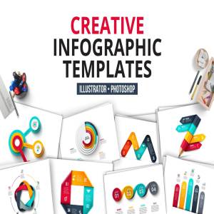 创意信息图表类幻灯片矢量设计素材 Creative infographics templates