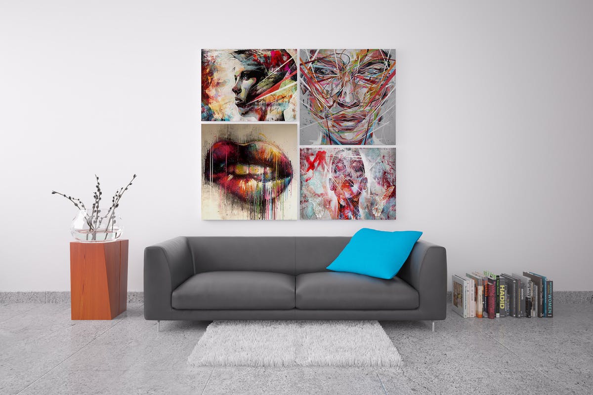 室内油画作品展示样机模板Vol.4 Picture Art Mockup [Vol 4]