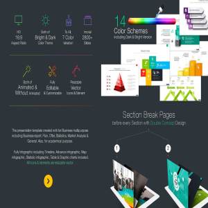 业务信息图表多用途主题PPT模版