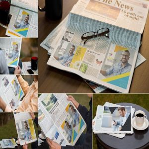 报纸广告刊例样机模板 Ad Template Mockups