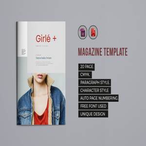 现代时尚多功能Indesign杂志设计模板vol.7