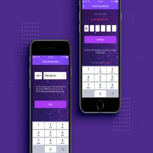 占星术主题APP应用手机注册界面设计模板 Astrology mobile ui app – Verify Phone number