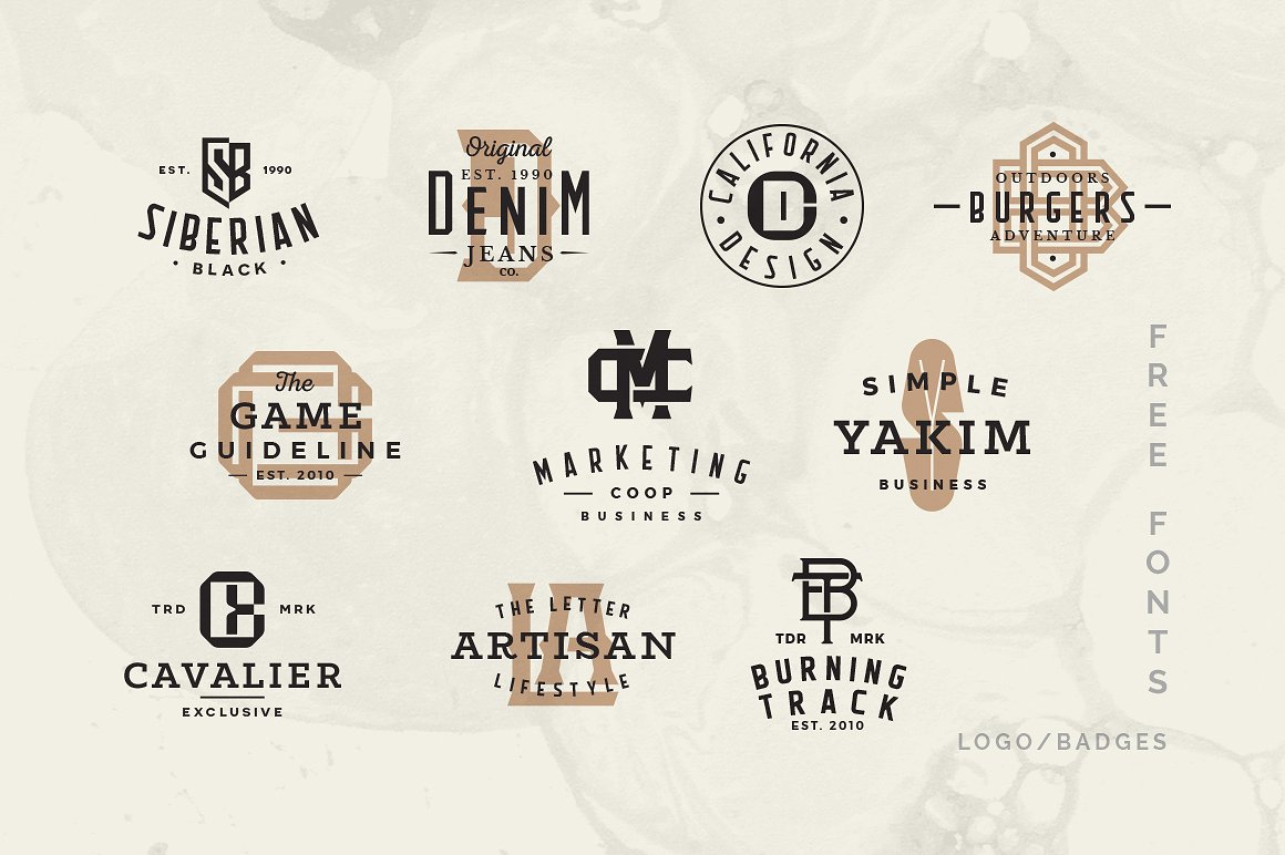 10个精心设计的复古风格LOGO模板下载[psd,eps]