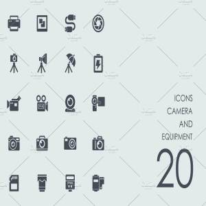 相机摄像相关设备图标 Camera and equipment icons