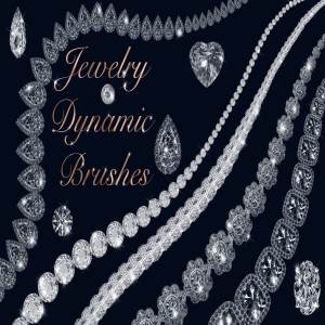 52个珠宝PS动态画笔 Jewelry Dynamic Brushes