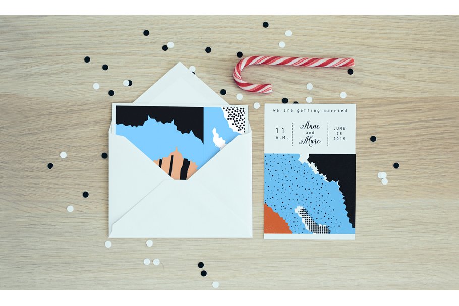 21张艺术纹理海报及邀请函模板  Joyful collection. Vector & JPEG