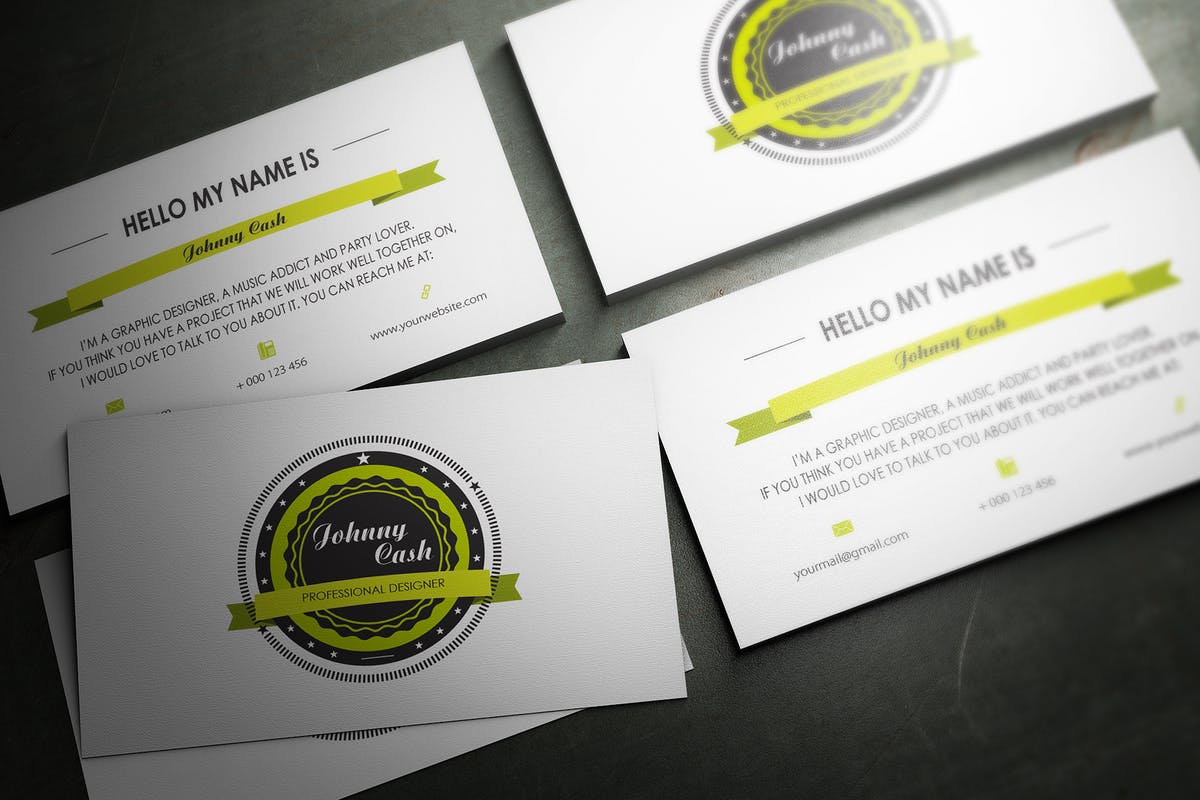 优雅企业名片设计模板 Elegant Business Card Design