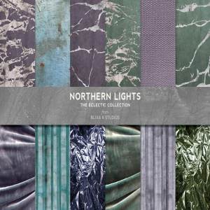 冬季微光有机银箔大理石纹理 Northern Lights: Silver Foil Marbles