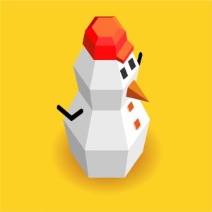 圣诞雪人免费2.5D插画素材 Xmas time