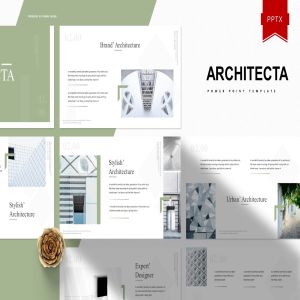 建筑设计公司PPT幻灯片设计模板 Architecta | Powerpoint Template