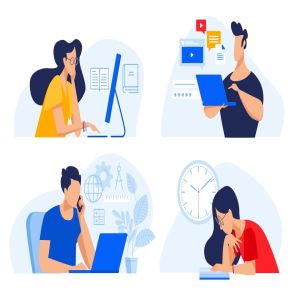 教育学习主题矢量概念插画 Set of education concepts