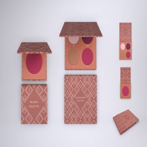 腮红/眼影调色板样机PSD模板 Blush and Eyeshadow Palette Mock-up