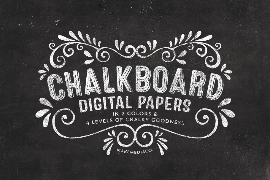 各种配色黑板背景素材 Chalkboard Digital Paper Textures