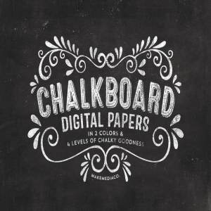 各种配色黑板背景素材 Chalkboard Digital Paper Textures