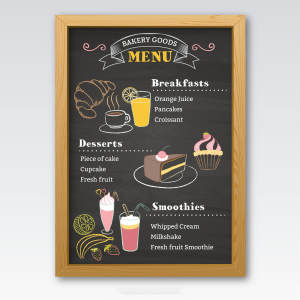 面包店菜单黑板 Bakery menu blackboard