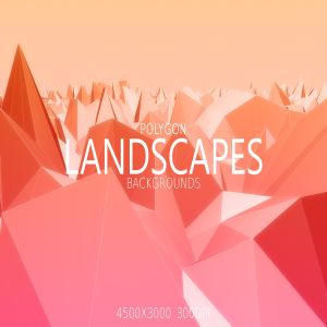 抽象立体多边形背景素材 Polygon Landscapes Background