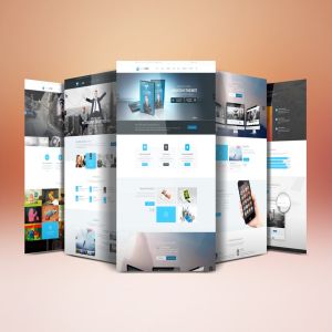 网站设计案例预览样机模板 Website Display Mockup