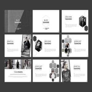 黑色高品质钻石PPT模版下载[PPTX]