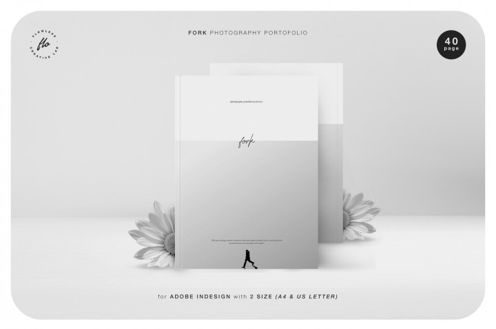 40页干净、美观、极简的摄影杂志模板下载[indd]