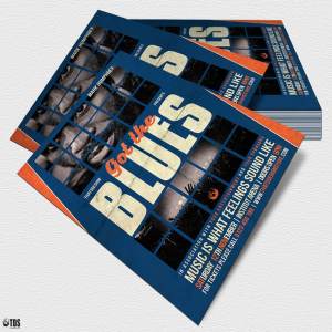 蓝调音乐主题活动海报传单PSD模板 Got the Blues Flyer PSD