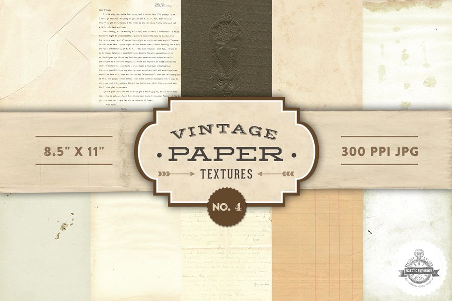 复古纸张肌理素材 Vintage Paper Textures – No. 4