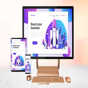 跨平台设计项目展示样机合集 Responsive Screens Mockup