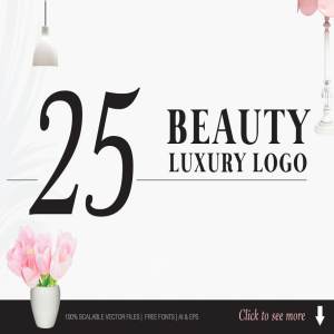 美容&奢侈品牌Logo模板合集 Beauty and Luxury Logo Bundle插图1