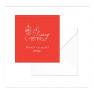 3款极简设计风格圣诞节贺卡设计模板 Merry Christmas Card Templates插图2