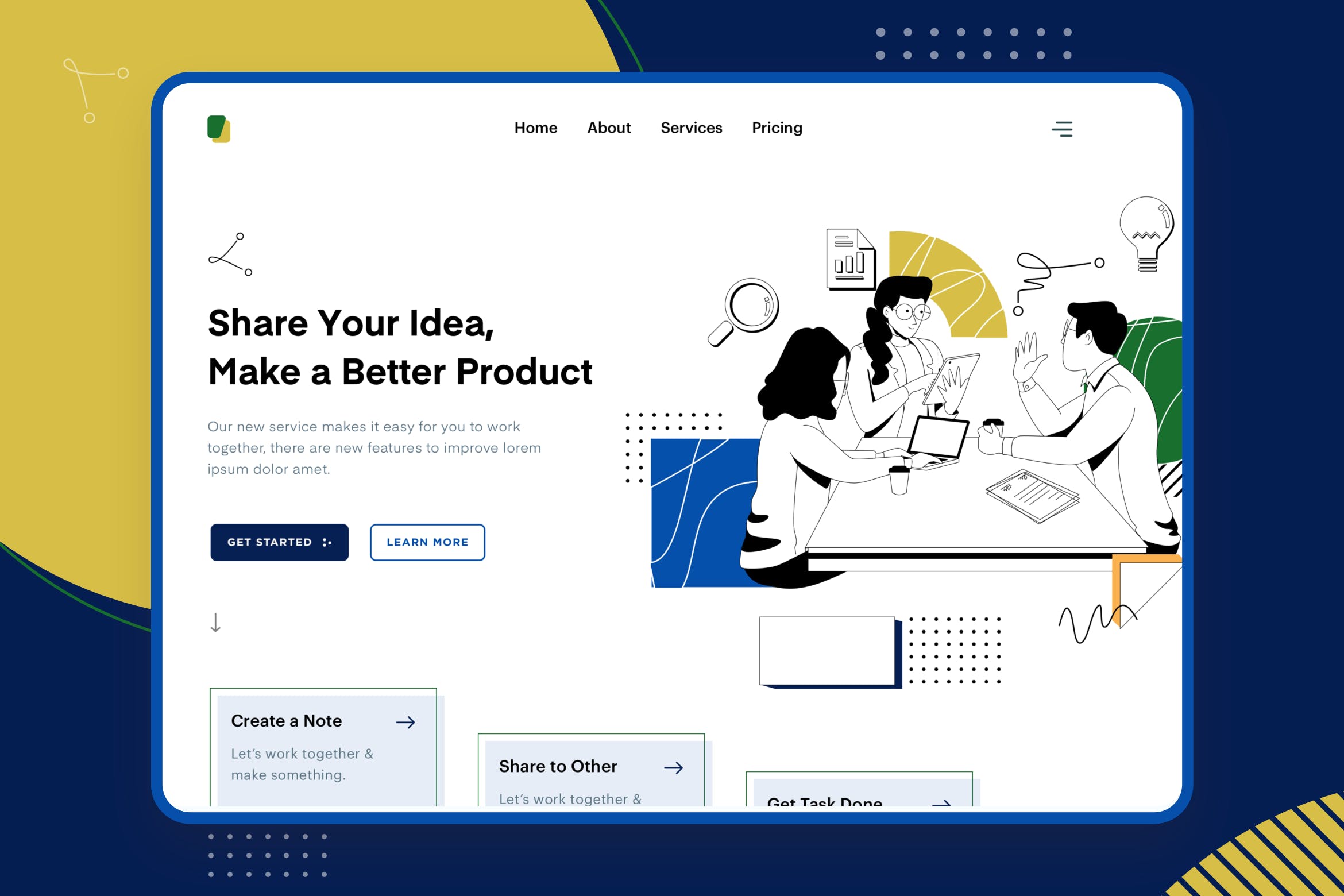 头脑风暴主题网站设计矢量插画设计素材 Liner – Brainstorming