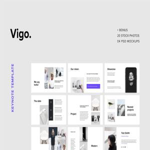 现代简约主义风格Keynote幻灯片模板 VIGO – Keynote Template + Bonus