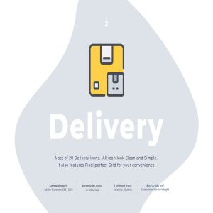 20枚物流运输配送主题矢量图标套装 20 Delivery Icon set