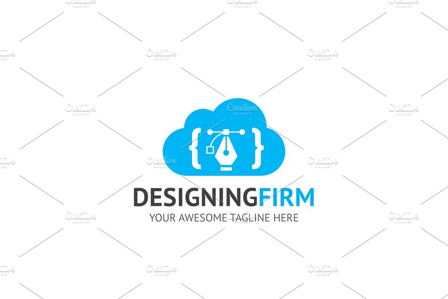 互联网设计开发企业时尚和现代的Logo模板 Designing Firm Logo