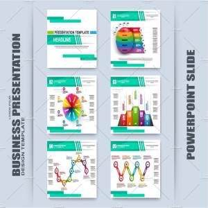 多功能 PowerPoint&Keynote 幻灯片矢量设计模板 Set Of Presentation Slide PowerPoint