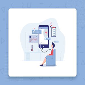 医疗保健场景扁平设计风格矢量概念插画 Healthcare flat vector illustration concept