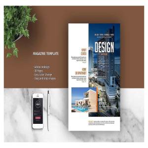 专业、整洁、现代的30页杂志画册模板